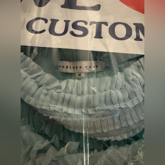 ENDLESS ROSE STRAPLESS RUFFLED MAXI DRESS 🩵💙 - Picture 5 of 5